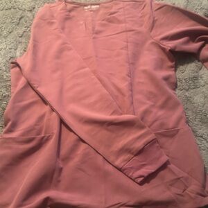 Mandala long sleeve scrub top